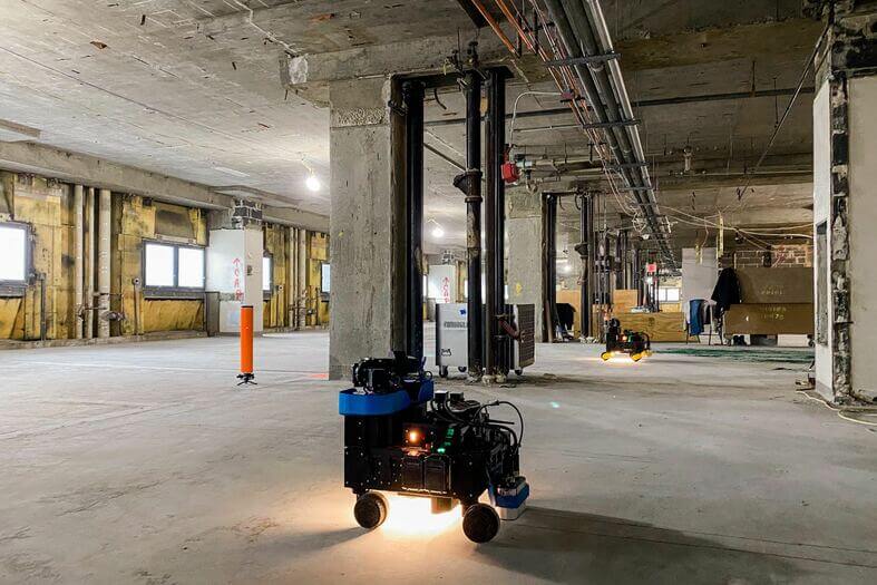 Rugged Robotics AI marks drawings directly onto the unfinished floors